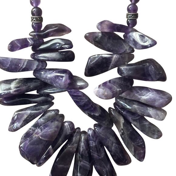 Barse Sterling Silver Amethyst Statement Necklace Western - Picture 7 of 8